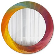 Hipnotyczna spirala Lustro z nadrukiem okrągłe