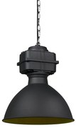 Inteligentna lampa wisząca w stylu industrialnym czarna w komplecie z żarówką A60 WiFi 38,5 cm - Sicko Nowoczesny Oswietlenie wewnetrzne