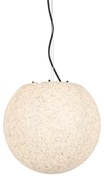 Zewnetrzna Nowoczesna lampa wisząca zewnętrzna szara 35 cm IP65 - Nura Nowoczesny Oswietlenie zewnetrzne
