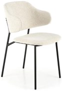 Kremowe nowoczesne krzesło tapicerowane D5-H72