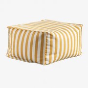 Prostokątny Puf 75x65 Cm Z Tkaniny Sandel Curry Żółty - Sklum