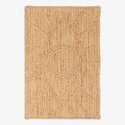 Felpudo Xl Prostokątny 60x90 Cm Pleciony Z Juty Elaine Yute - Sklum