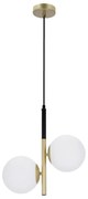 Lampa wisząca w kolorze złota ze szklanym kloszem 32.5x15 cm Duo – Candellux Lighting