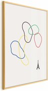 Plakat Kolorowe koła 21x30 cm z ramą złotą bez marginesu ARTGEIST B