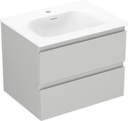 Mexen Orio szafka łazienkowa 60 cm z umywalką Vela, 2 szuflady, szara mat/biała mat - 91A10-06047-2-BFF62-W23M01