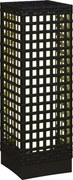 Outsunny Lampa Solarna Ogrodowa Rattan Wodoodporna z Czujnikiem Światła Stal Czarny 155x155x46cm | Aosom PL