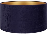 Duolla - Uniwersalny klosz VELVET E27 pr. 35 cm niebiesko-złoty