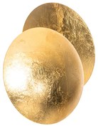 Nowoczesny Kinkiet / Lampa scienna złoty okrągły 20 cm - Sunrise Nowoczesny Oswietlenie wewnetrzne