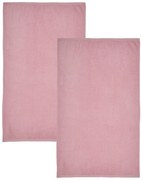 Różowe bawełniane ręczniki kąpielowe szybkoschnące/frotte zestaw 2 szt. 90x140 cm Quick Dry – Catherine Lansfield