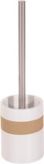 Ceramiczny pojemnik na szczotkę BEIGE + szczotka WC
