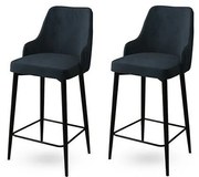Zestaw krzeseł barowych Enox Anthracite and Black, 2 szt., 2 szt.
