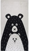 Czarno-biały dywan dziecięcy odpowiedni do prania 160x230 cm Bear Family – Vitaus