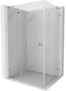 Mexen Lunar L kabina prysznicowa uchylna lewa 95 x 80 cm, transparent, złota - 834L-095-080-50-00-L