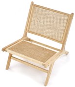 FODEN 2 fotel wypoczynkowy, rattan naturalny, drewniany, boho,