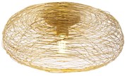 Designerska lampa sufitowa złota owalna - SarellaDesignerski Oswietlenie wewnetrzne