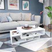 Stolik kawowy biały 105x60x32 bari