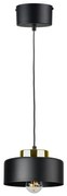 Lampa wisząca na lince IGNIA 1xE27/60W/230V czarny/złoty