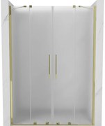 Mexen Velar Duo drzwi prysznicowe rozsuwane 140 cm, szron, złote - 871-140-000-32-50