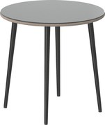 Outsunny Stół ogrodowy stalowy z rantem z PE-rattanu, regulowane nóżki, dla 4 osób, 80 x 80 x 74 cm, szary | Aosom PL