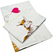 Pościel Do łóżeczka Niemowlęca Dziecięca Poszewki 135x100 - Zebra Balonik Niebieski