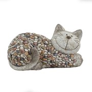 Dekoracja ogrodowa Kot z kamykami, 32 x 18 x 18 cm