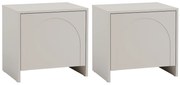 Zestaw 2 szafek nocnych jednodrzwiowych  - Beżowy - NALYRA od Maison Céphy