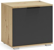 Szafka wąska na buty w kolorze dąb artisan + antracyt C6-Z50