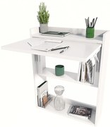Białe małe składane biurko pod laptopa K1-F48