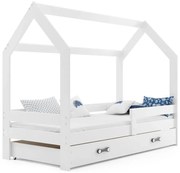 Białe łóżko domek dla dziecka 80x160 H6-N66