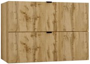 Szafła pod umywalkę z szufladami złoty dąb 80cm C0-D95