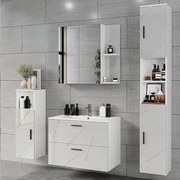 Zestaw mebli łazienkowych biały/biały wysoki połysk 80x44.6x57 irma