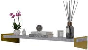 Nowoczesna półka ścienna złoty + beton F9-E65