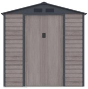 Metalowa wiata ogrodowa z ocynkowanej stali imitującej szare drewno 2,79 m² - ADELMO