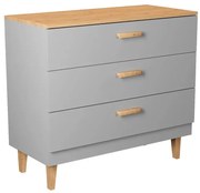 Komoda z szufladami na nóżkach szary + hikora S3-D87
