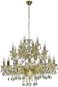 Złoty duży żyrandol świecznikowy kryształowy P2-M14
