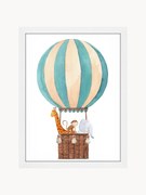 Oprawiony druk cyfrowy Balloon with Animals