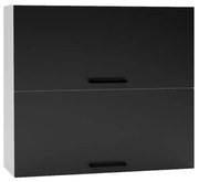 Szafka kuchenna wisząca 80 DENIS W80 GRF/2 czarna mat STOLKAR