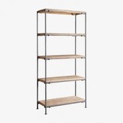 Półka Z Drewna Mango Inme Z 5 Półkami Drewno Mango - Sklum