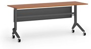 Mobilny stół PRIMO MOVE, 1800 x 600 mm, podstawa czarna, czereśnia