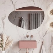 Lustro o nieregularnym kształcie oszlifowane bez podświetlenia MISTRAL | Różne rozmiary | Różne kolory szkła : Kolor tafli szkła - Grafit, Rozmiar - 100 x 50 cm