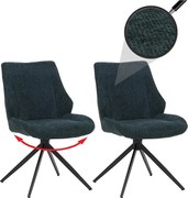 Krzesło do jadalni MCW-O48 (zestaw 2 sztuk),  petrol-green