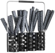 Komplet sztućców dla 6 osób ze stojakiem, stal nierdzewna