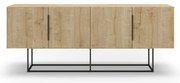 Niska komoda w dekorze dębu 200x80 cm Titan – Marckeric