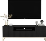 Szafka RTV TAL 2D1K 150cm czarna mat MEBLE LINDNER