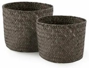 Compactor 2-częściowy komplet koszyków wyplatanych MIKA, brązowy