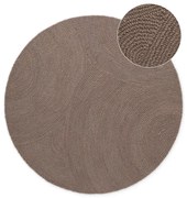 Szarobrązowy wełniany okrągły dywan tkany ręcznie ø 150 cm Eleni Taupe – Hanse Home