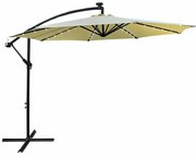 Beżowy parasol ogrodowy ze zmianą kąta nachylenia T0-L22