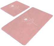 Różowe aksamitne dywaniki łazienkowe zestaw 2 szt. 60x100 cm – Mila Home