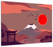 Obraz - Ilustracja góry Fuji (70x50 cm)