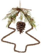 Bożonarodzeniowa dekoracja do zawieszenia Woody Tree, 34 x 34 x 7 cm